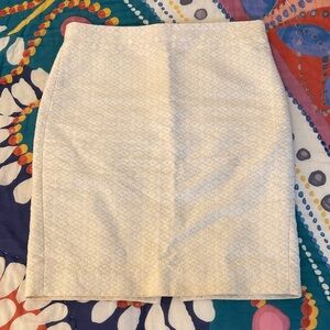 J. Crew Textured Cream Pencil Skirt